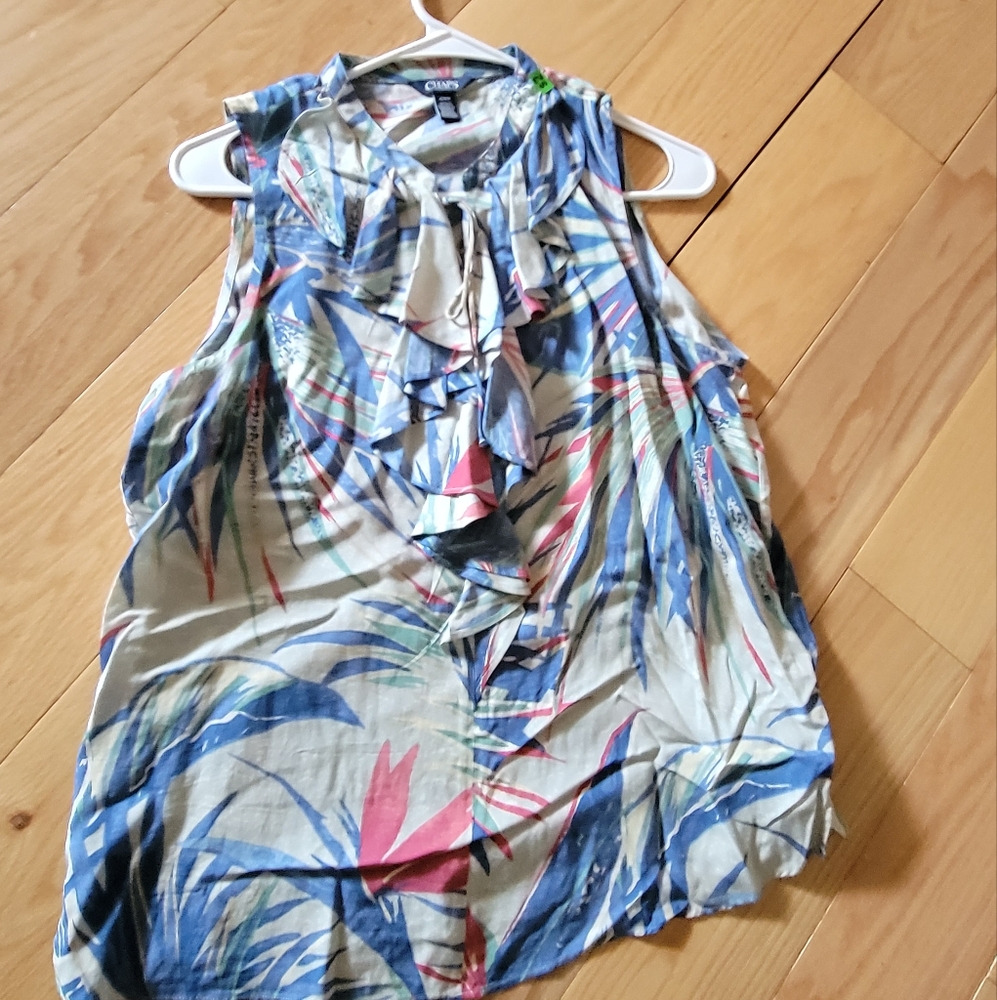 Chaps Ruffles Sleeveless Short.